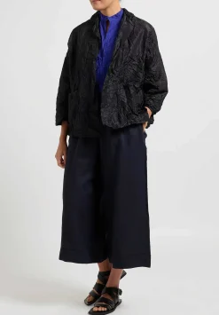 Daniela Gregis Washed Silk Gladiolo Mirta Jacket In Black