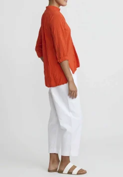 Daniela Gregis Washed Silk Pepe Kora Shirt In Orange