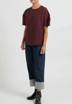 Jil Sander Washi Top In Chocolate Red-Brown