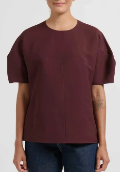 Jil Sander Washi Top In Chocolate Red-Brown