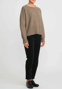 Lauren Manoogian Wool And Baby Alpaca Crewneck Sweater In Mushroom Brown