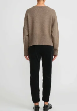 Lauren Manoogian Wool And Baby Alpaca Crewneck Sweater In Mushroom Brown