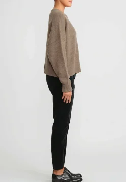 Lauren Manoogian Wool And Baby Alpaca Crewneck Sweater In Mushroom Brown