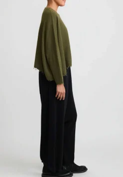 Rundholz Dip Wool And Raccoon Hair Drop Crotch Pants In Black