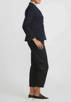 Péro Wool Double Breasted Jacket In Navy Blue