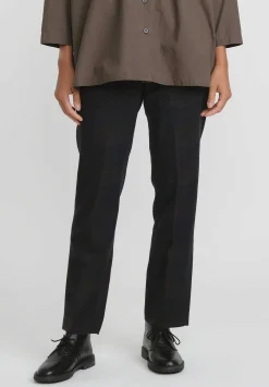 Bergfabel Wool Easy Pants In Blue & Brown Check