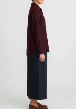 Chez Vidalenc Wool Mar ''Axl'' Shirt In Maroon