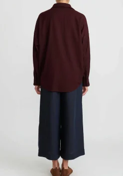 Chez Vidalenc Wool Mar ''Axl'' Shirt In Maroon