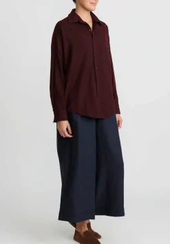 Chez Vidalenc Wool Mar ''Axl'' Shirt In Maroon