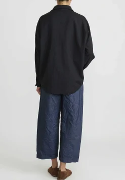 Chez Vidalenc Wool Mar ''Axl'' Shirt In Navy Blue