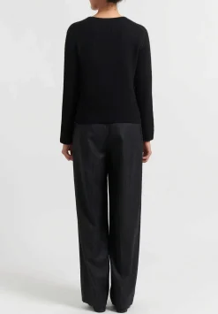 The Row Wool ''Marcelina'' Pant In Grey Melange