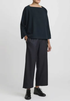 Daniela Gregis Wool Tapered Leg Pigiama Fondo Stretto Pants In Pied De Poule, Grey & Black