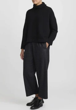 Daniela Gregis Wool Tapered Leg Pigiama Fondo Stretto Pants In Navy Blue & Anthracite