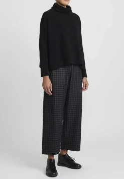 Daniela Gregis Wool Tapered Leg Pigiama Fondo Stretto Pants In Navy Blue & Anthracite
