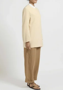The Row Wool/Silk ''Alani'' Jacket In Oatmeal