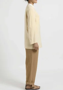 The Row Wool/Silk ''Alani'' Jacket In Oatmeal