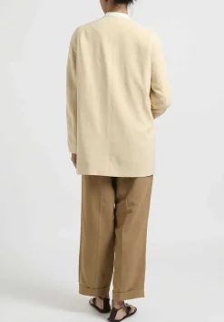 The Row Wool/Silk ''Alani'' Jacket In Oatmeal