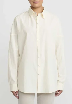 Album di Famiglia Wrinkled Cotton Collar Shirt In Natural