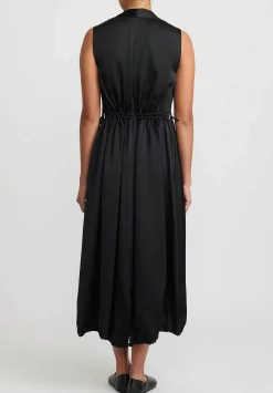 Jil Sander Zip Front Vestito Dress In Black